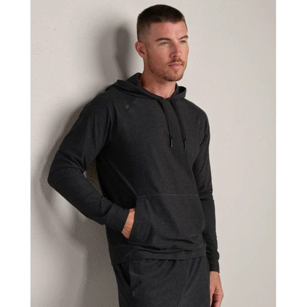 Rhone Reign Hoodie Mens Large Charcoal Heather Gray Pullover Activewear L